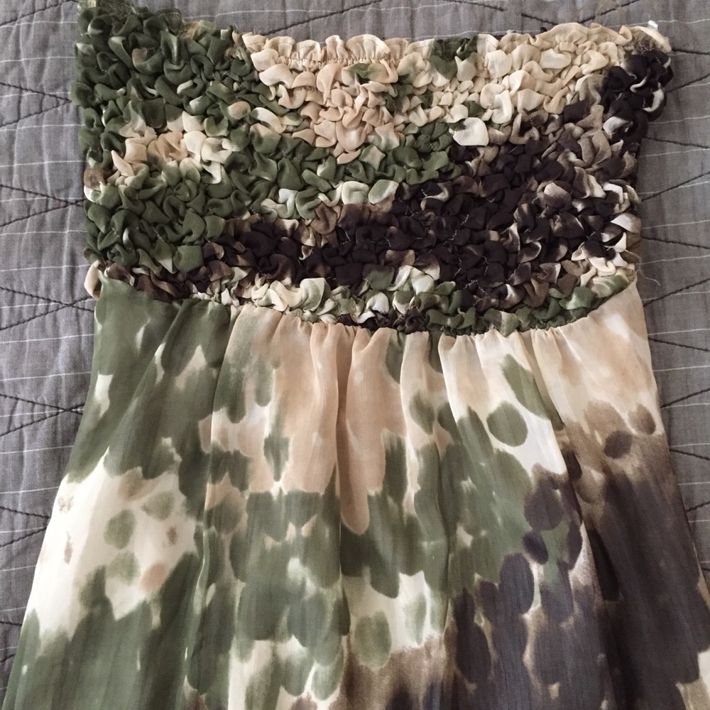 Strapless mini dress